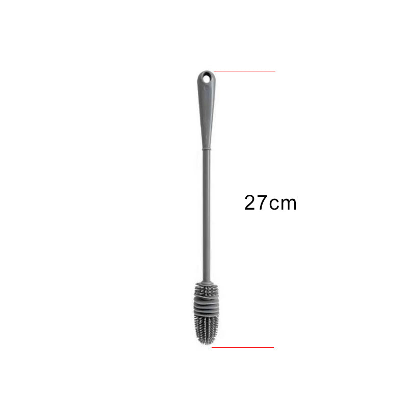 Brosse en silicone pour nettoyer une bouteille en verre