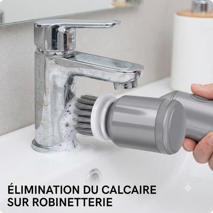 Brosse de nettoyage électrique pour salle de bain