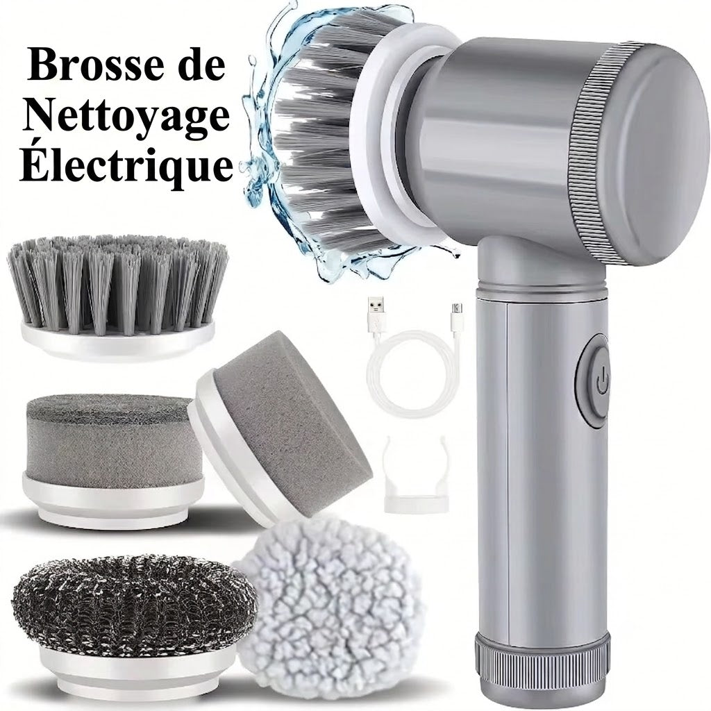 Brosse électrique de nettoyage salle de bain sans effort